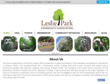Tablet Screenshot of lesliepark.ca